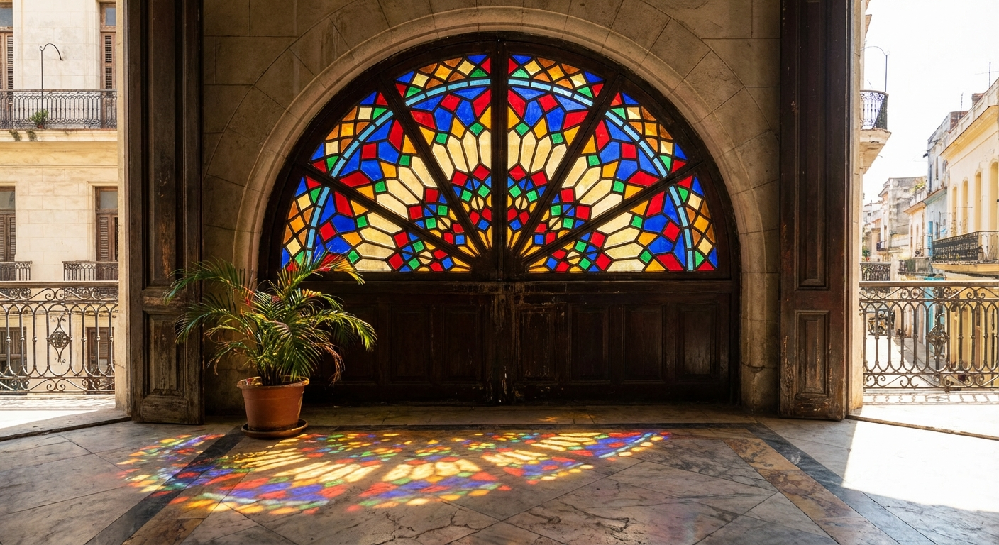 Vitrales Cubanos y Mediopuntos: El Arte de la Luz en Cuba — Aroma de Cuba